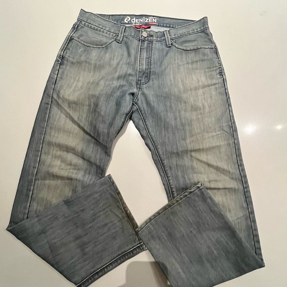 Levis Denizen 218 Slim Straight Fit Mens Size 34x30 Blue Jean Light Wash - Picture 8 of 9